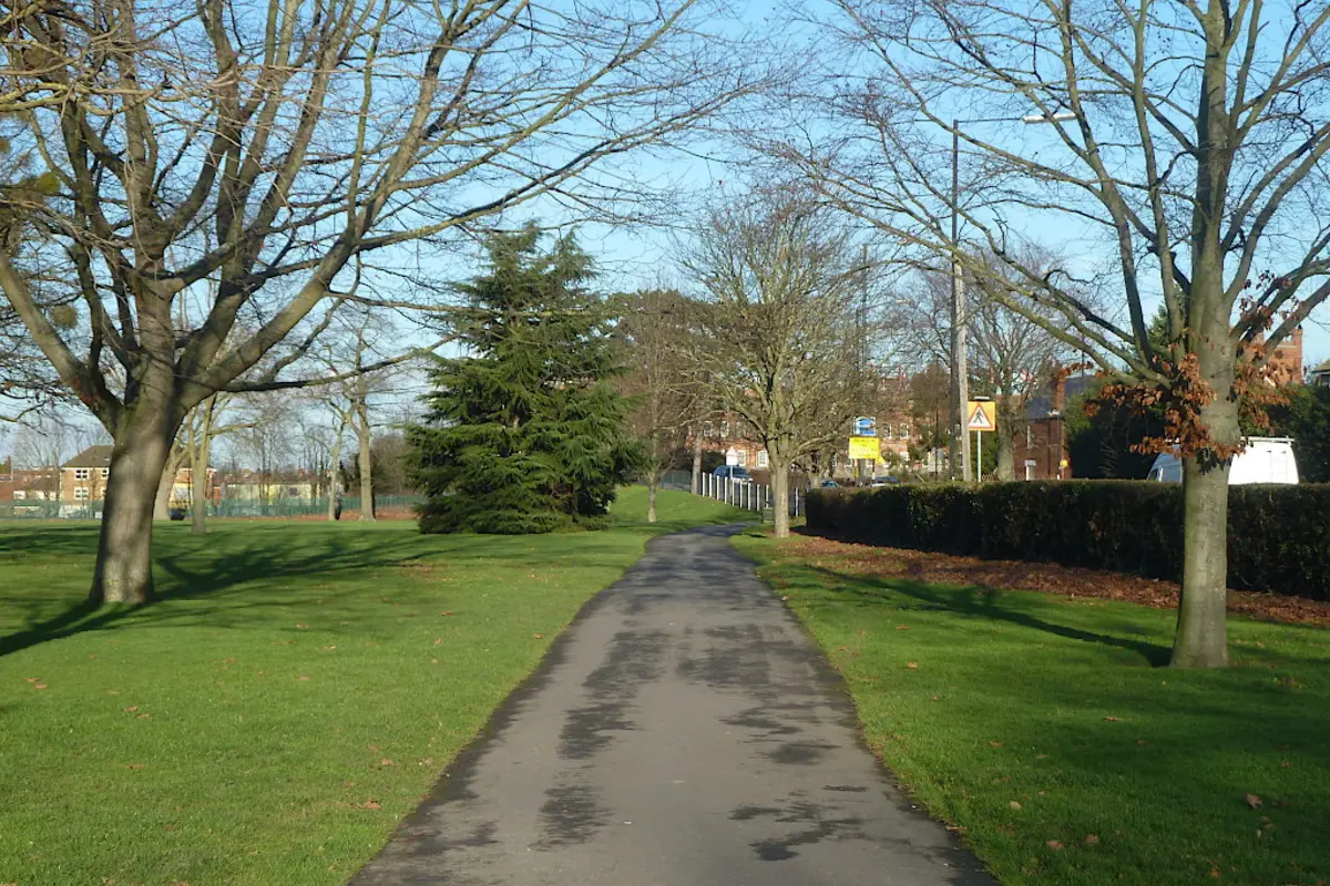 A path through Salt Hill Park. Slough's parks and its four leisure centres carry most of what there is to do in the borough, and much of it costs nothing